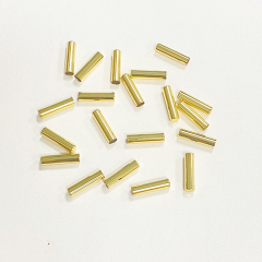 Factory custom yellow metal straps DIY LACES lace Charm tips Replace end LACES bullet straps tips