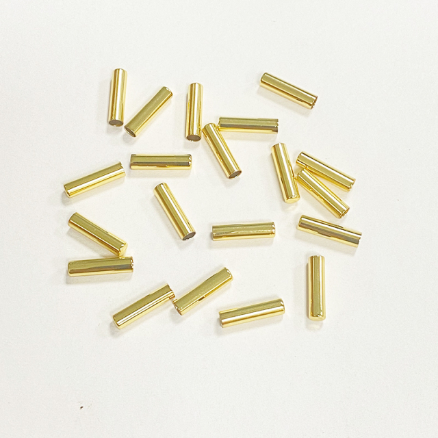 Factory custom yellow metal straps DIY LACES lace Charm tips Replace end LACES bullet straps tips