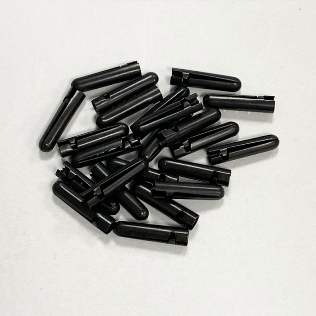 Factory directly supply shoelaces Black metal round head cap rope copper head pants rope metal buckle round metal rope head