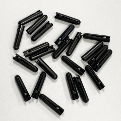 Factory directly supply shoelaces Black metal round head cap rope copper head pants rope metal buckle round metal rope head