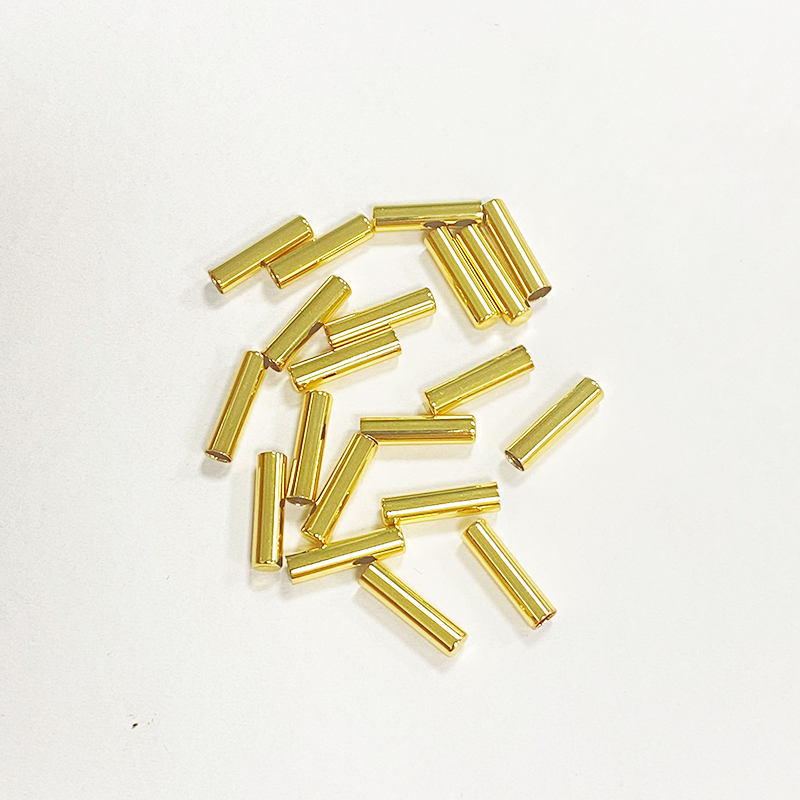 Factory custom yellow metal straps DIY LACES lace Charm tips Replace end LACES bullet straps tips