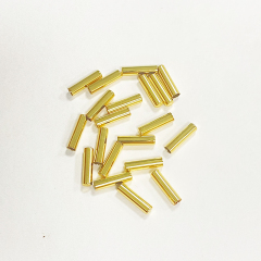 Factory custom yellow metal straps DIY LACES lace Charm tips Replace end LACES bullet straps tips