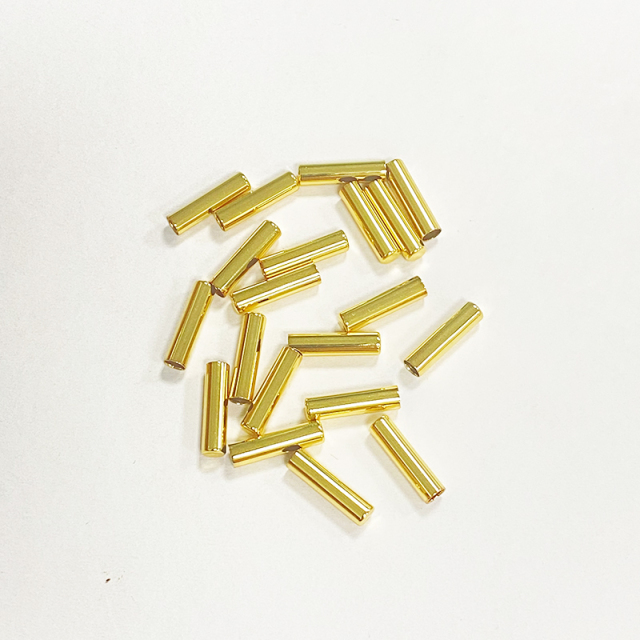 Factory custom yellow metal straps DIY LACES lace Charm tips Replace end LACES bullet straps tips