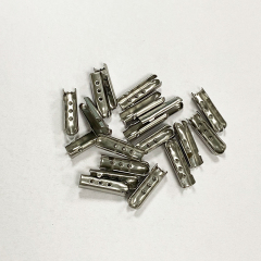 Factory custom shoelaces metal round head cap rope copper head pants rope metal buckle Round metal rope head bell