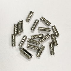 Factory custom shoelaces metal round head cap rope copper head pants rope metal buckle Round metal rope head bell