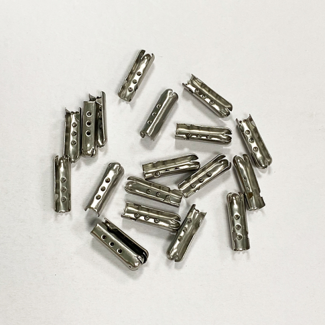 Factory custom shoelaces metal round head cap rope copper head pants rope metal buckle Round metal rope head bell