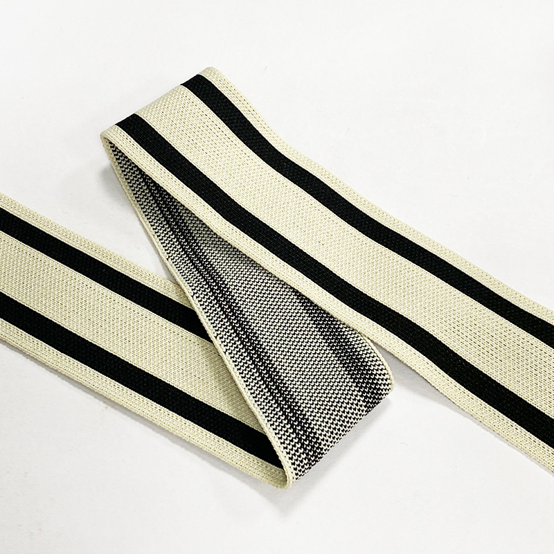 Contrasting striped knit with ribbed jacquard Pop Internet red casual pants side trim with accessories