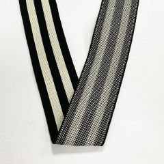 Polyester knitted colored striped pants side stitching with back collar hem strip intercolored knitted band