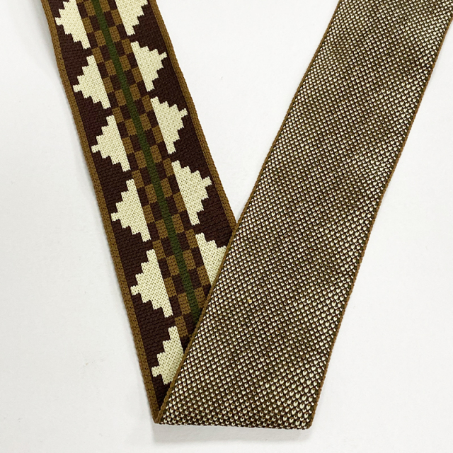 Polyester jacquard ribbon ethnic style color serrated chain belt popular bag shoulder strap