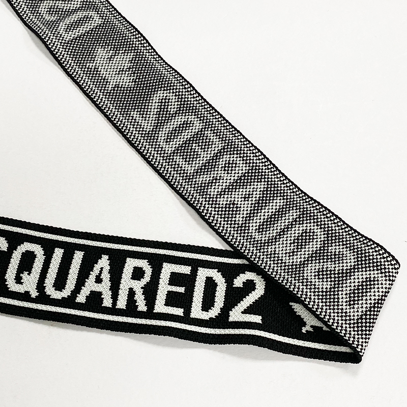 Wholesale jacquard English ribbon letter elastic polyester stretch nylon ribbon garment accessories