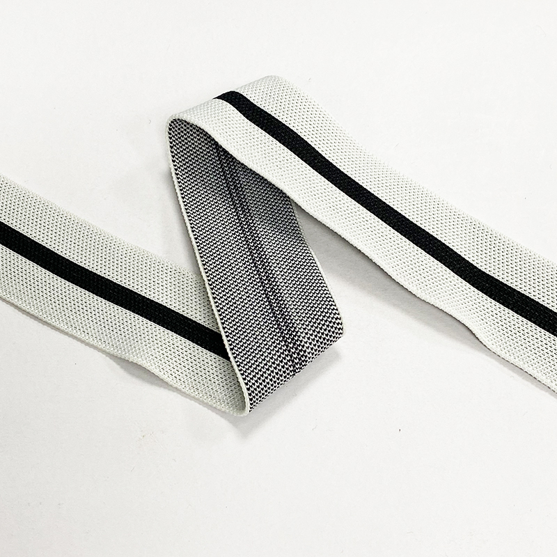 Wholesale intercolor striped mesh with high elastic knit with pants sleeve side strip ribbon garment accessories