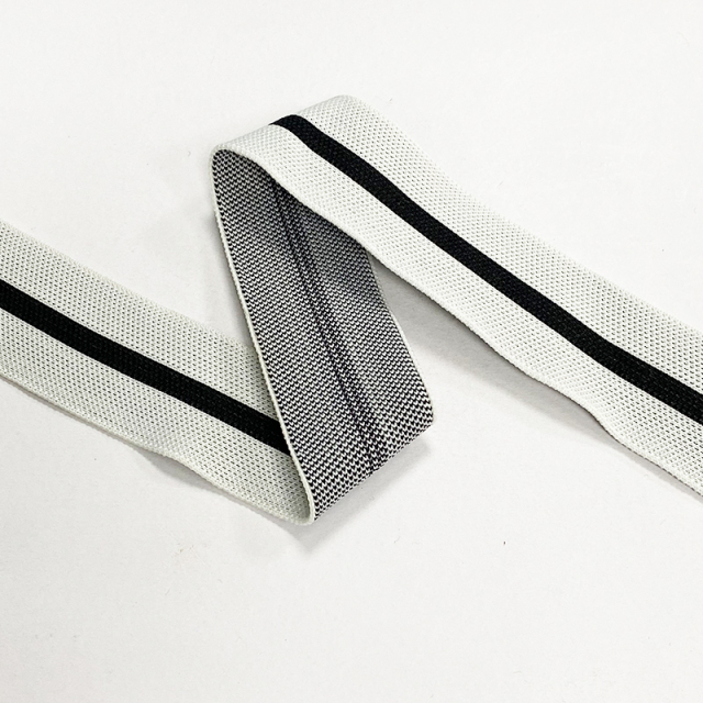 Wholesale intercolor striped mesh with high elastic knit with pants sleeve side strip ribbon garment accessories