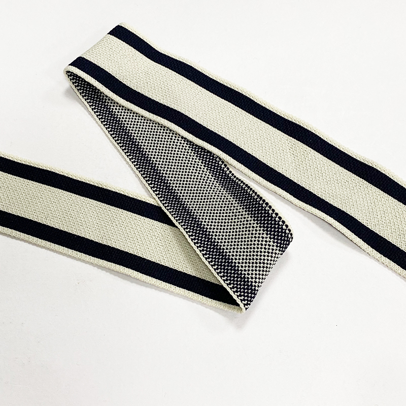 Wide black and white strip micro-elastic knit with sportswear sweatshirt sweatpants clothing side strip ribbon accessories factory wholesale