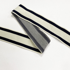 Wide black and white strip micro-elastic knit with sportswear sweatshirt sweatpants clothing side strip ribbon accessories factory wholesale