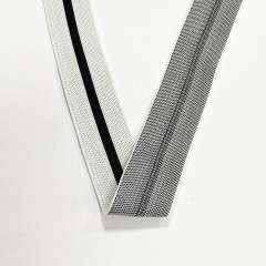 Wholesale intercolor striped mesh with high elastic knit with pants sleeve side strip ribbon garment accessories