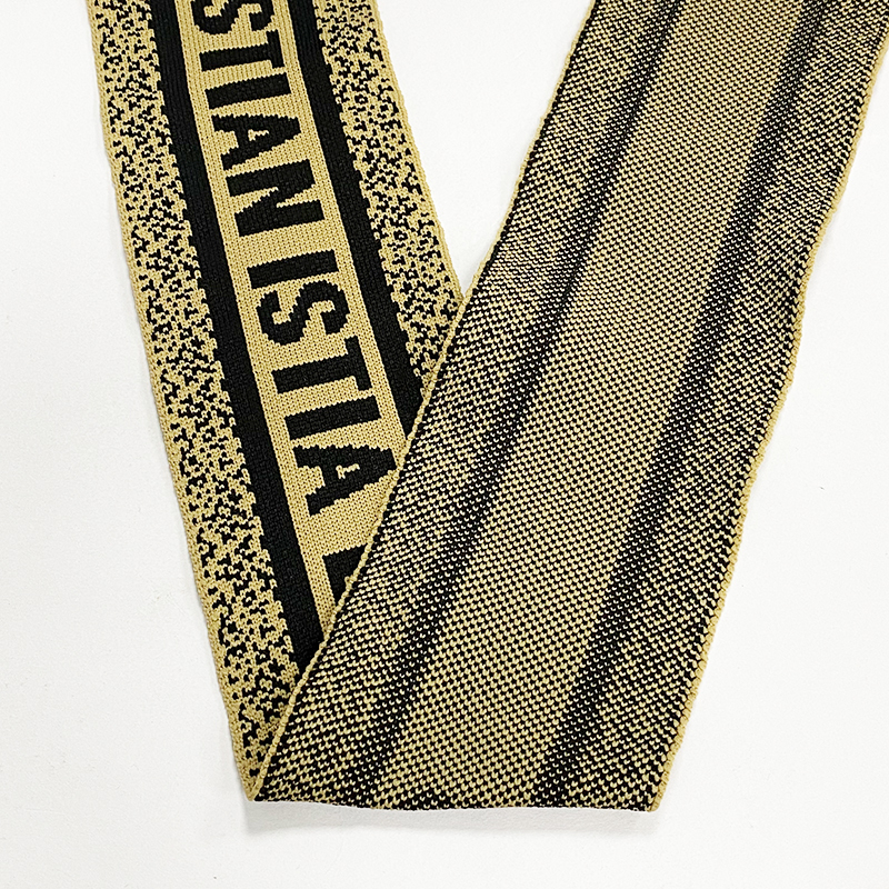 Wholesale lettering jacquard double hollow polyester woven bag shoes shoulder back hand decorative woven belt