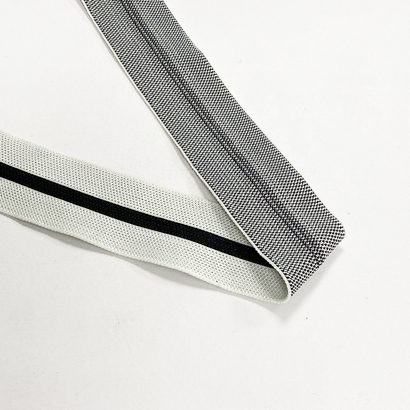 Wholesale intercolor striped mesh with high elastic knit with pants sleeve side strip ribbon garment accessories
