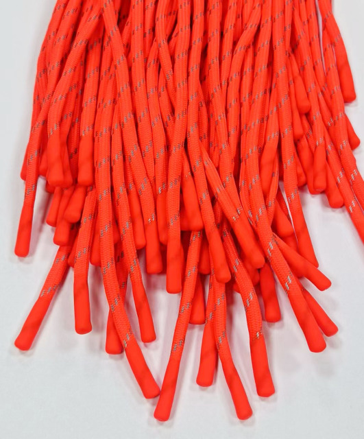Customize 5mm Drawstring Cords Dipping End Woven Ropes Kordel String Recycled Polyester Cords Braid Rope Custom Strings Silicone Dipped Drawcord