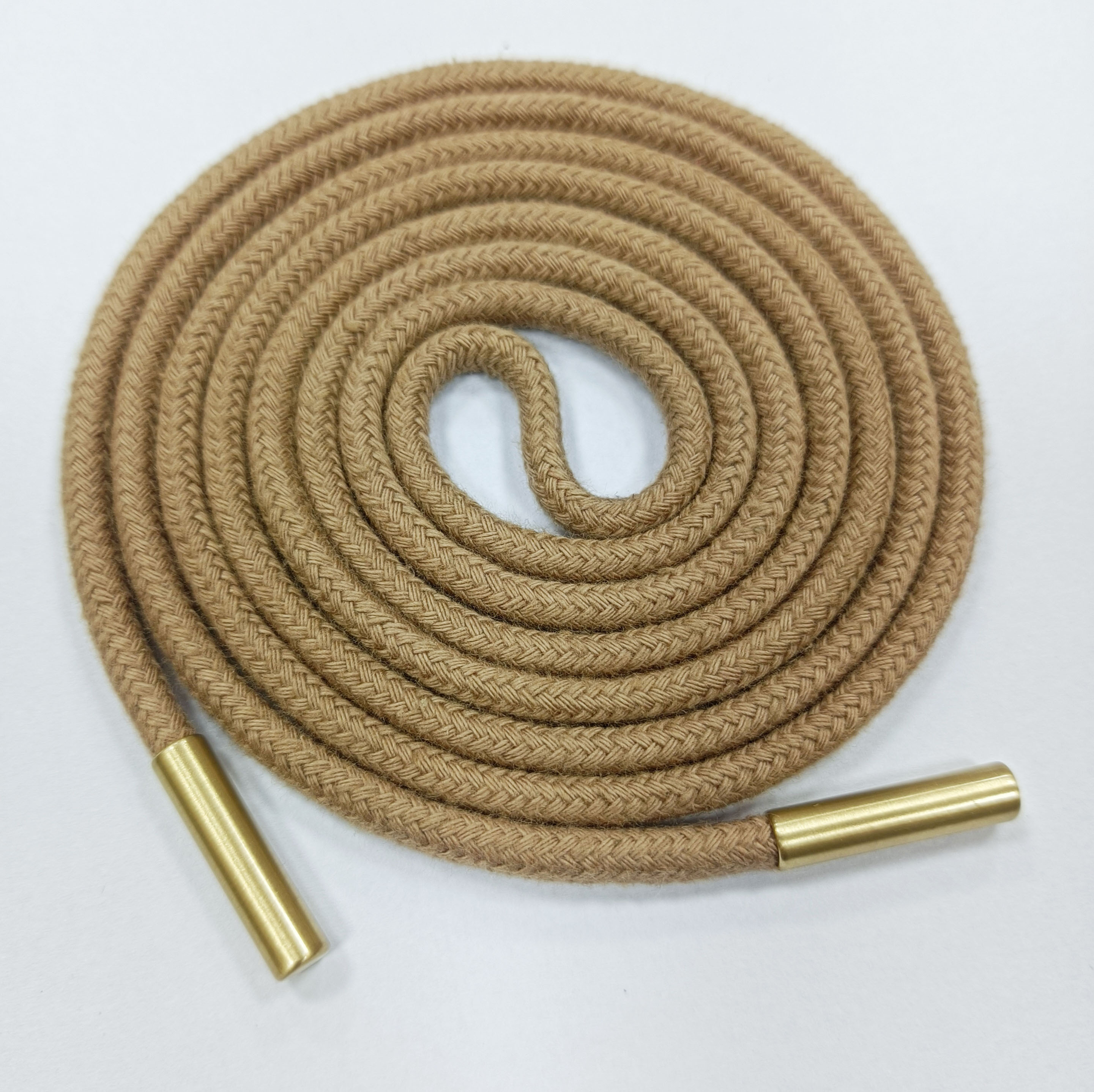 Draw Strings with Metal Tips Cotton Drawstring Cord Laces with Metal Cord Tips 135cm Round Cotton Cord Metal Ends Braid Cotton Rope with Core 6mm