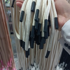 Hoodie Drawstring Cord Silicone Dipping End Cotton Rope 6mm Thickness 135cm Length Round Drawcord for Garment Accessories Clothes Strings