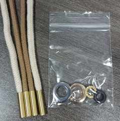 Hoodie Drawstring Cord Silicone Dipping End Cotton Rope 6mm Thickness 135cm Length Round Drawcord for Garment Accessories Clothes Strings