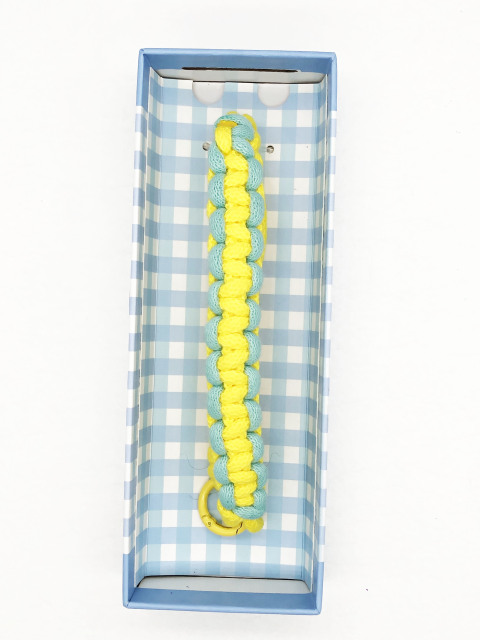 Fashionable Handcrafted Woven Braided Polyester Lanyard Keychain for Hanging Mobile Phones Bags Kettles or Straps