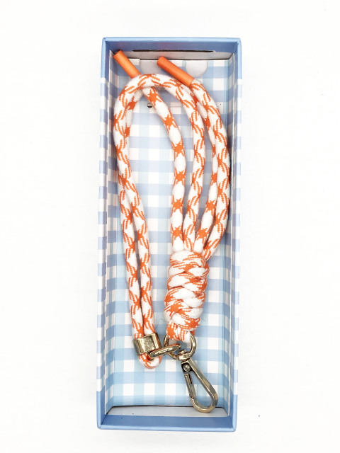 Hot Short Polyester Wrist Strap Color Metal Buckle Anti Lost Braided Phone Charm Unisex Keychain Colorful Mobile Phone Lanyard