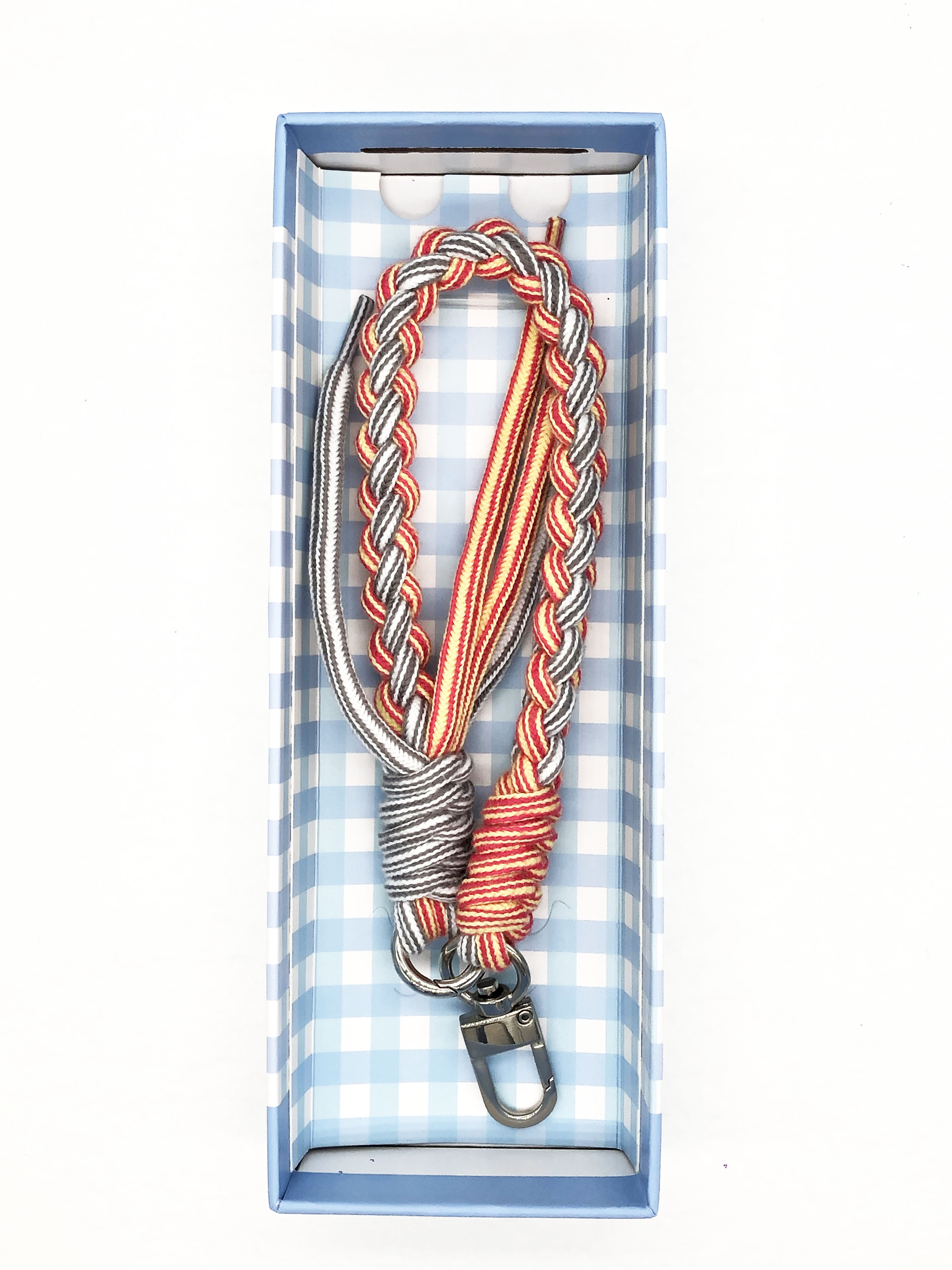 Hot Short Polyester Wrist Strap Color Metal Buckle Anti Lost Braided Phone Charm Unisex Keychain Colorful Mobile Phone Lanyard