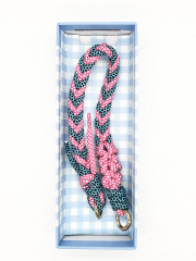 Fashionable Handcrafted Woven Braided Polyester Lanyard Keychain for Hanging Mobile Phones Bags Kettles or Straps