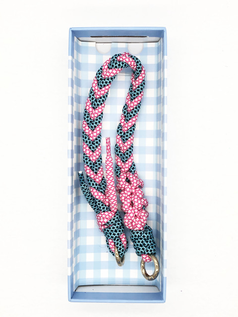 Fashionable Handcrafted Woven Braided Polyester Lanyard Keychain for Hanging Mobile Phones Bags Kettles or Straps