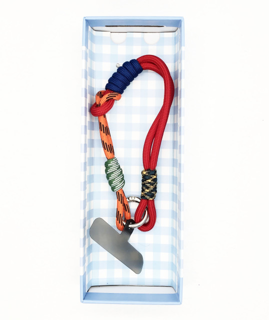 Fashionable Handcrafted Woven Braided Polyester Lanyard Keychain for Hanging Mobile Phones Bags Kettles or Straps