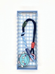 Fashionable Handcrafted Woven Braided Polyester Lanyard Keychain for Hanging Mobile Phones Bags Kettles or Straps