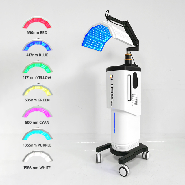 Vertical 7 Color PDT light therapy skin rejuvenation beauty machine