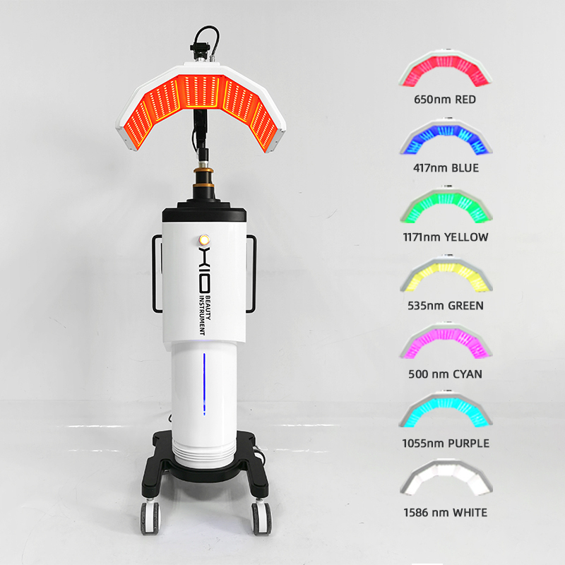 Vertical 7 Color PDT light therapy skin rejuvenation beauty machine