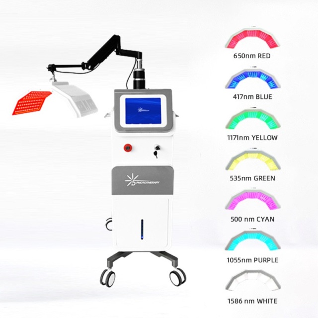 Vertical 7 Color PDT light therapy Skin care beauty machine