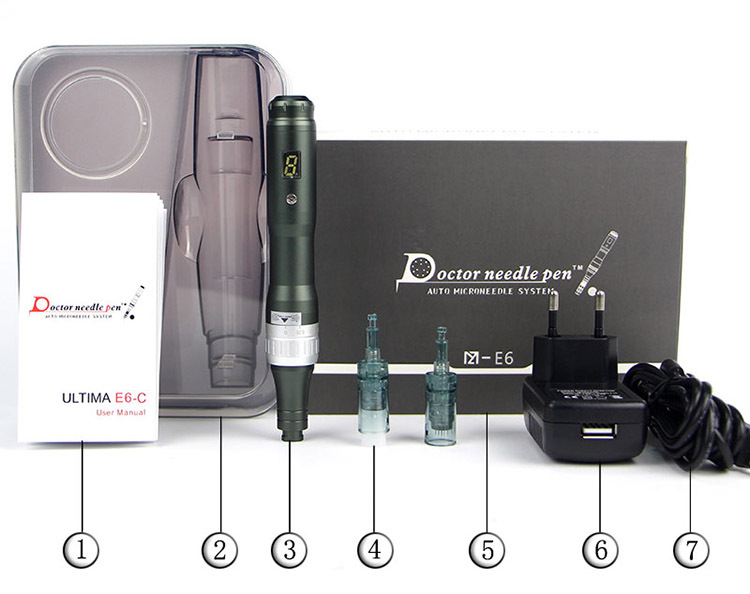 Pro pen Digital Display 6 Speeds Derma pen With Exclusive Needle Cartridges For Mts