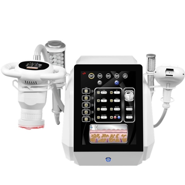 4 in 1 Face lifting Body Weight loss Slimming Machine For Rotary Negative Pressure RF And Inner ball rollr