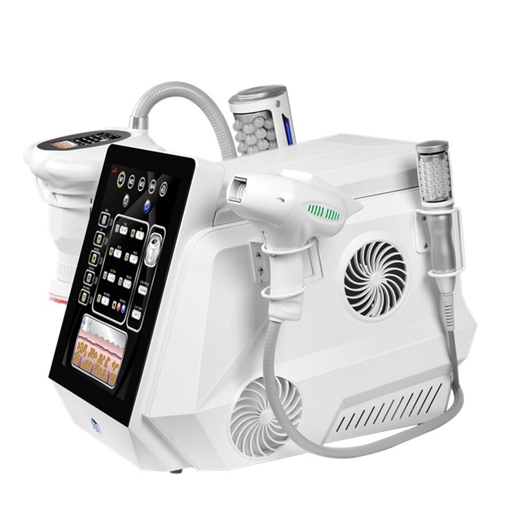 4 in 1 Face lifting Body Weight loss Slimming Machine For Rotary Negative Pressure RF And Inner ball rollr