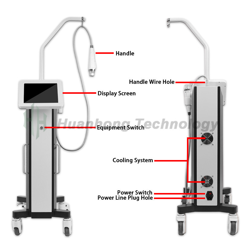 Vertical Fractional RF Microneedle Beauty Machine For Stretch Marks And Wrinkle Removal