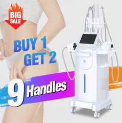 Newest Multifunctional 9 in 1 Body Slimming Machine With Vacuum Cavitation And RF