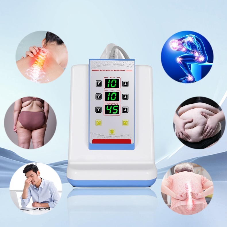 Newest Body Shaping EMS Heating Electric Roll Ball Massage Device