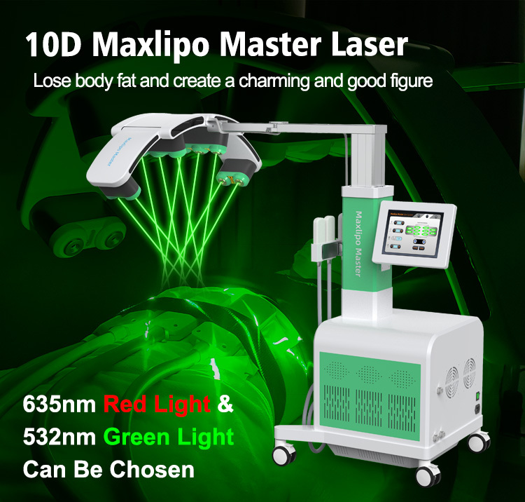 High quality 10D Maxlipo Laser 532nm Green Light Laser Fat Reduction Machine