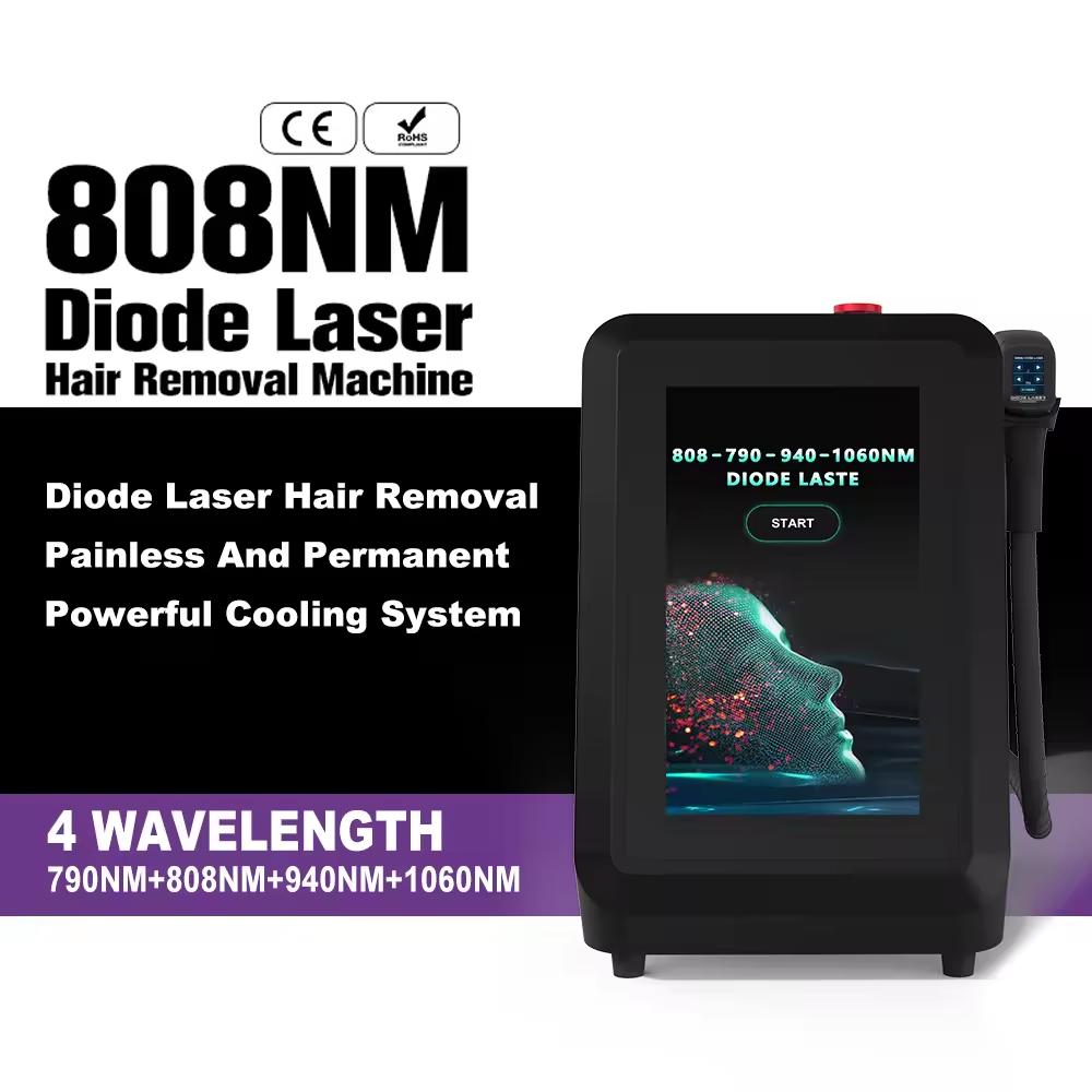 790 808 940 1060Nm Diode Laser Four Wavelengths Diode Laser Hair Removal Machine For Sale