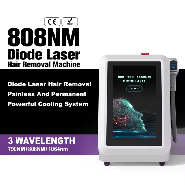 Portable Laser Hair Removal Machine 808nm 790nm 1060nm 3 Wavelength Diode Laser Hair Removal Machine
