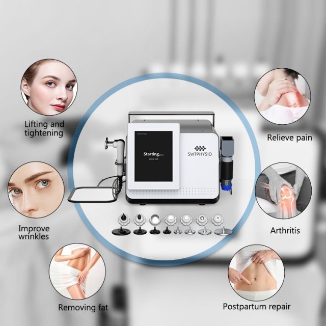 2024 New Arrived 3 in 1 Tecar wave Monopolar RF 448khz Diathermy therapy Ems Shockwave Physiotherapy Device