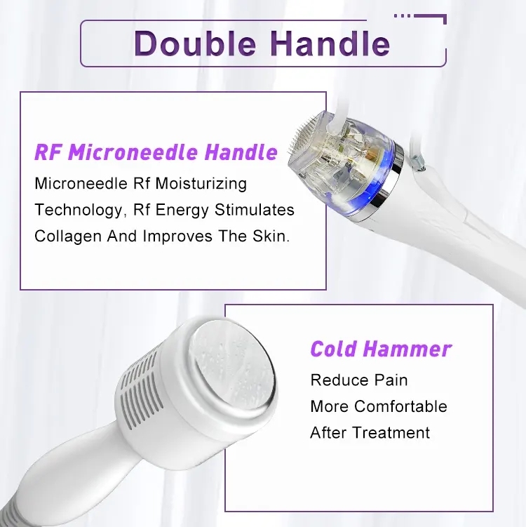 2 Handle Fractional RF Microneedle Machine