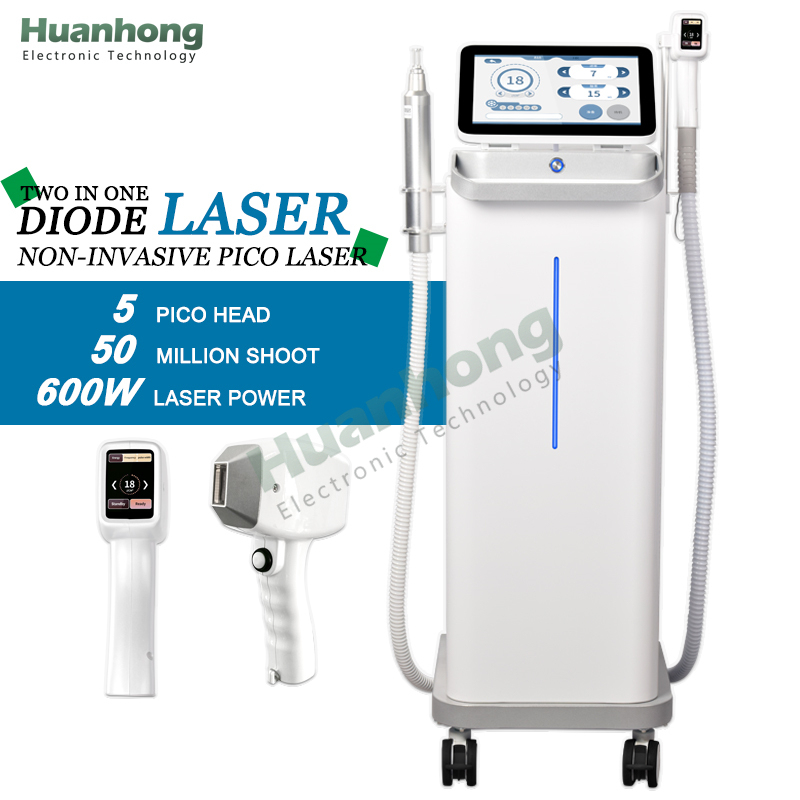 Best Selling 600W Laser Hair Removal 2 in 1 Laser Tattoo Removal Picosecond Machine
