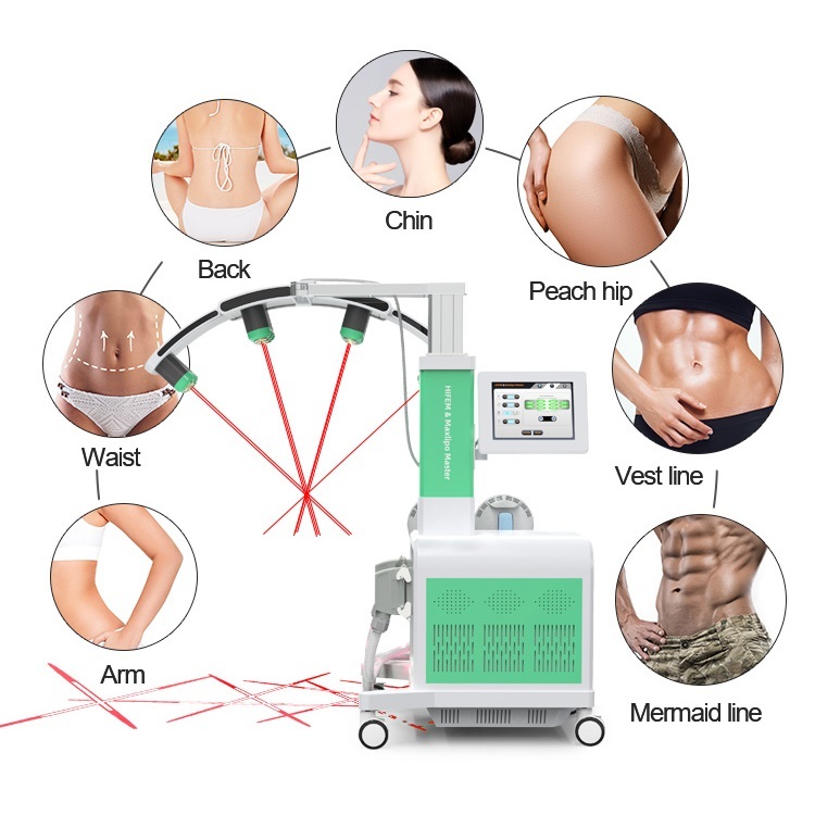 2 in 1 Body Slimming Machine EMS Sculpt Slimming Machine 532nm Diode 10D Laser Slimming Machine