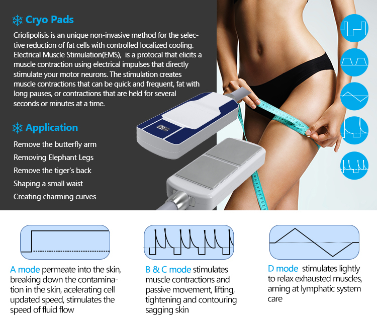 8 Handle Cryotherapy Pads Cryolipolysis Slimming Plates Fat Freezing Board