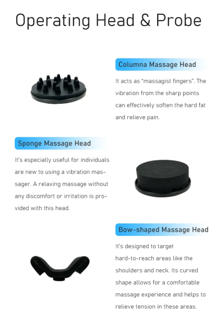 High Quality 2 Handle 6 Head 8G Vibration Massager Body Vacuum Vibration Massage Machine